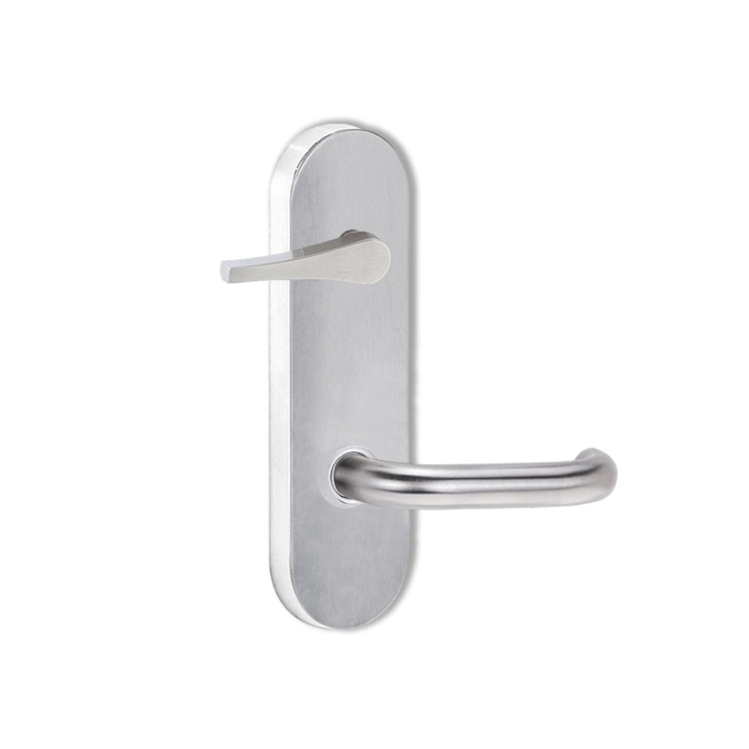 Lockwood Round End Plate With Disabled Turn and 70 Lever Satin Chrome 2839/70SC