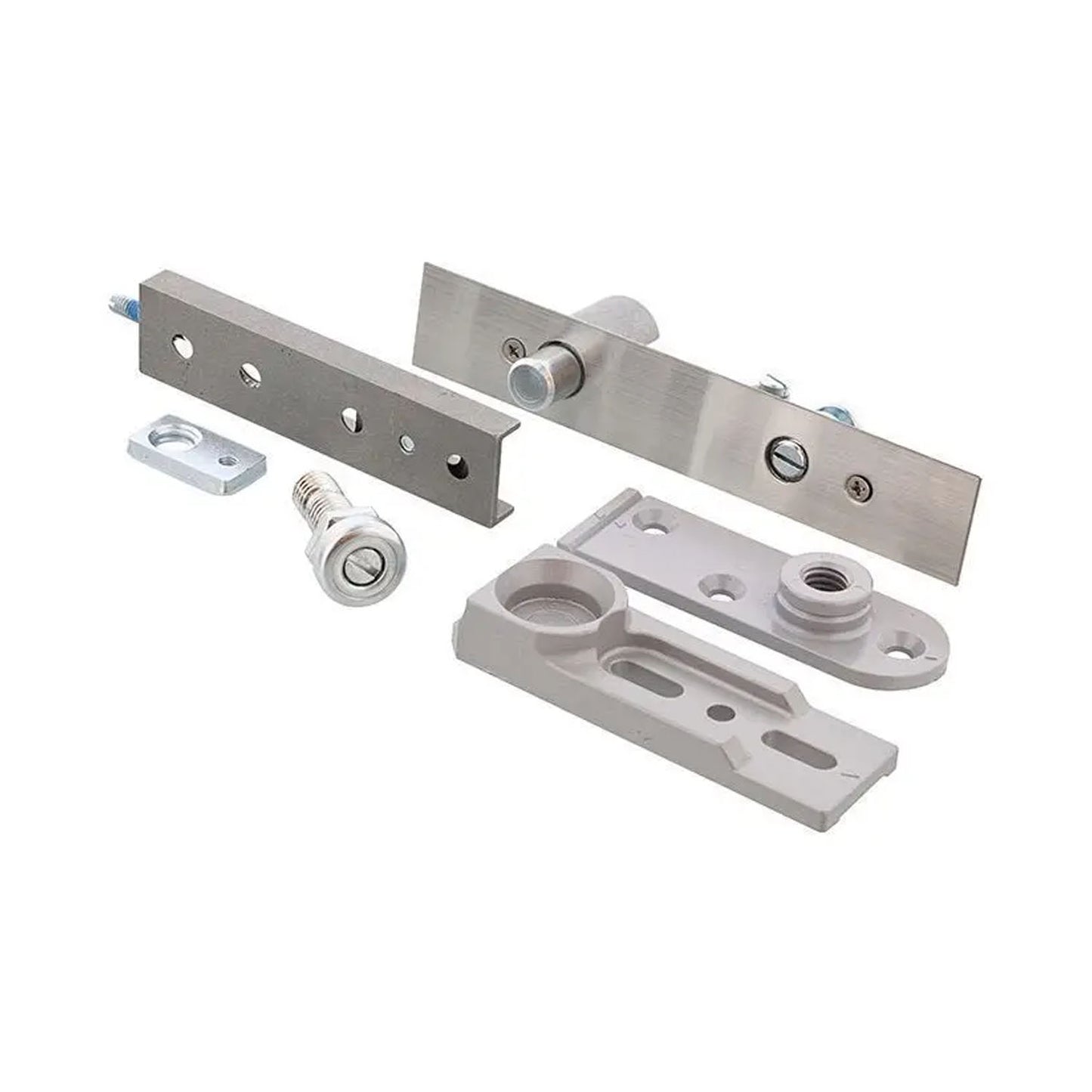 Lockwood Transom Closer Bottom Pivot Set Silver 985-200