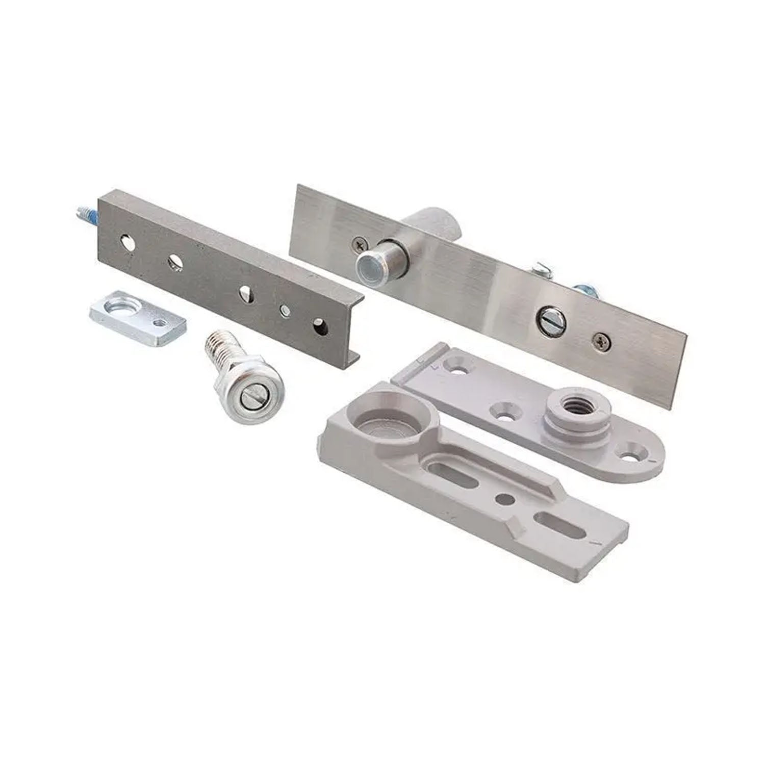 Lockwood Transom Closer Bottom Pivot Set Silver 985-200