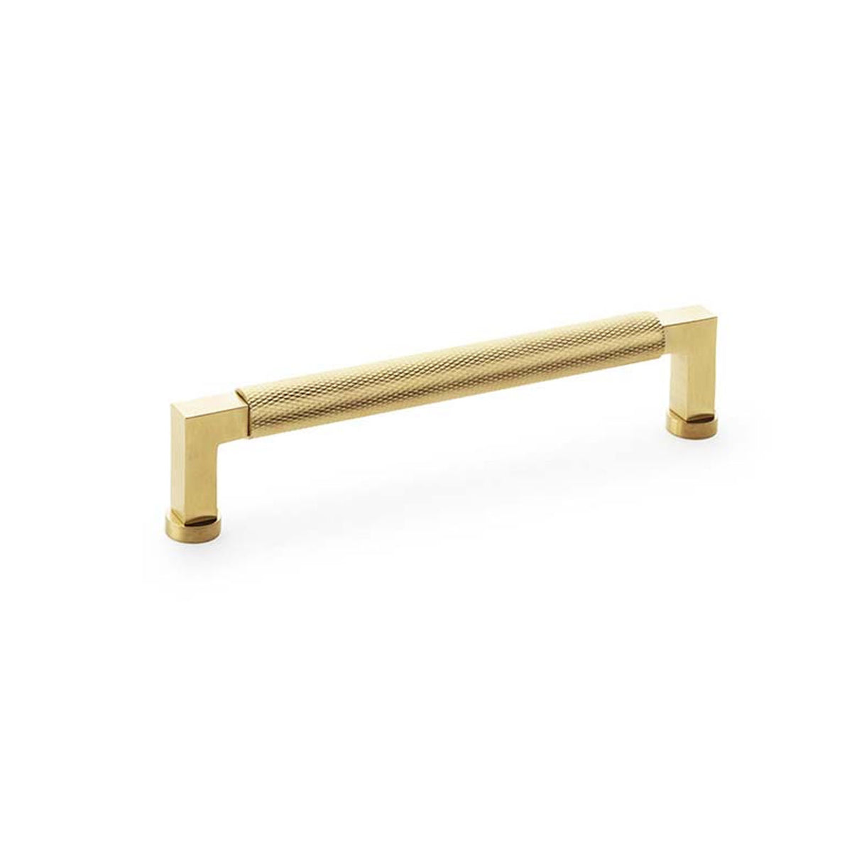 Alexander & Wilks Camille Knurled Cupboard Pull Handle Satin Brass PVD AW819-160-SBPVD