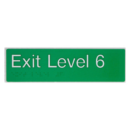 Tim The Sign Man Exit Level Six Green/White EL6-GREEN