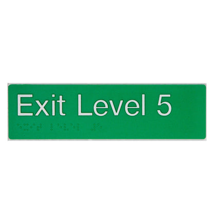 Tim The Sign Man Exit Level Five Green/White EL5-GREEN