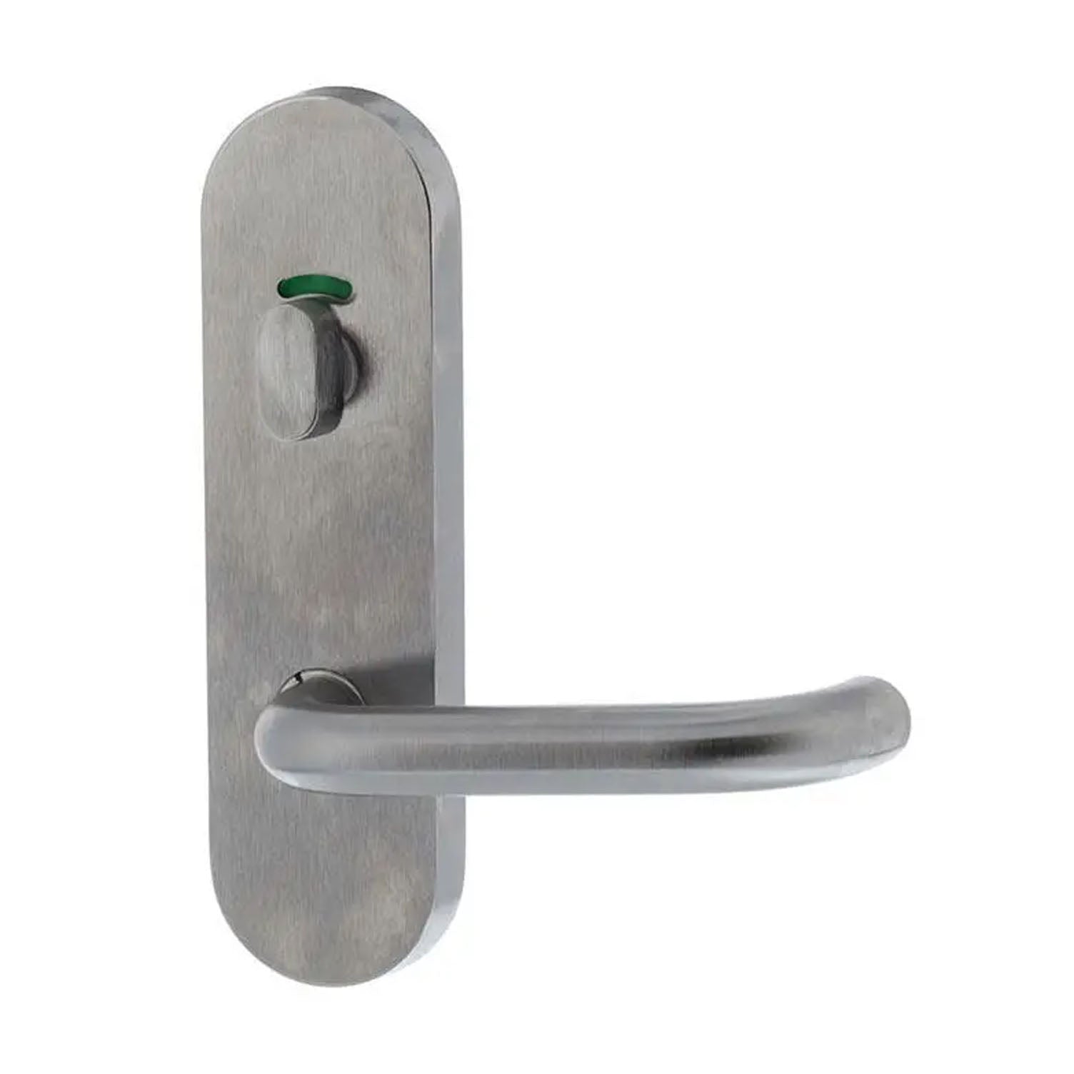 Lockwood 2816 Round End Plate With Privacy Indicator Turn & 70 Lever Satin Chrome 2816/70SC