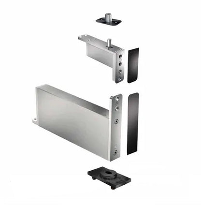 FritsJurgens Full Kit System M+C | 40mm Min Pivot Point Flush Squared Floor Plate EMB Black FJS/STM+40CFSBK