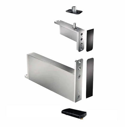 FritsJurgens Full Kit System M+A | 40mm Min Pivot Point Squared Floor Plate PVD Black FJS/STM+40ASBK