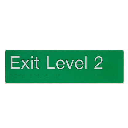 Tim The Sign Man Exit Level Three Green/White EL3-GREEN