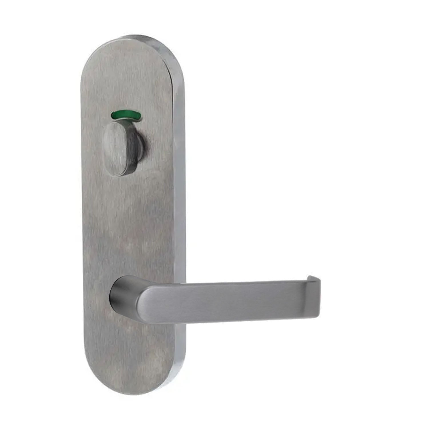Lockwood 2816 Round End Plate With Privacy Indicator Turn & 59 Lever Satin Chrome 2816/59SC