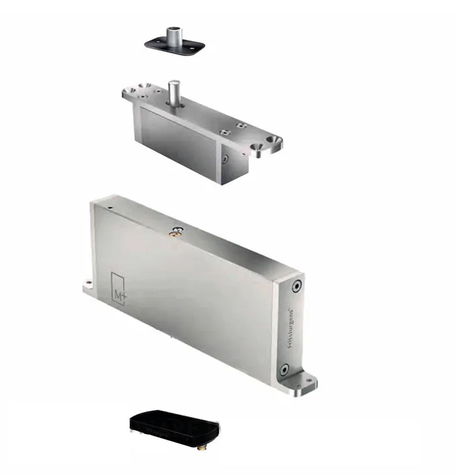 Fritsjurgens Full Kit System M+A | 70mm Min Pivot Point Squared Floor Plate PVD Black FJS/STM+70ASBK