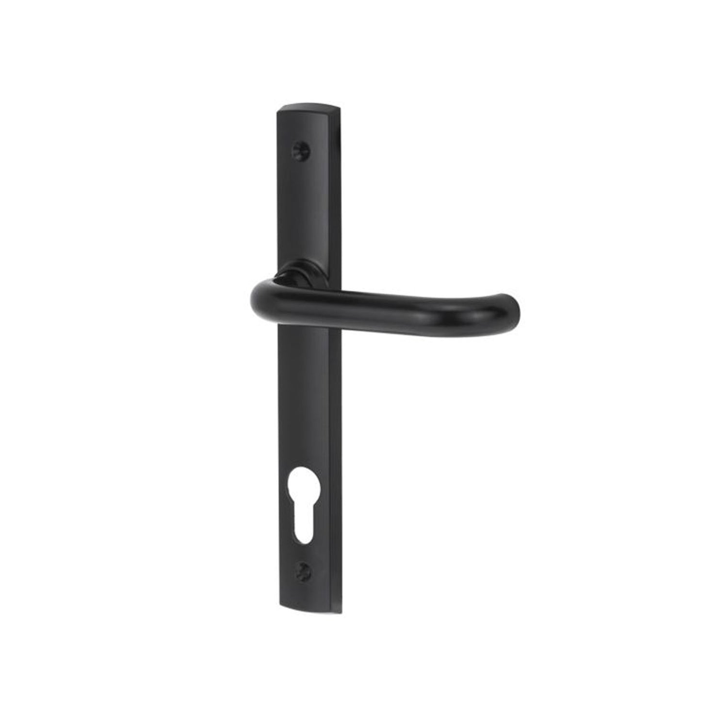 Lockwood Palladium Long Plate Furniture Set 37 Lever Black PX4/85/37BLK