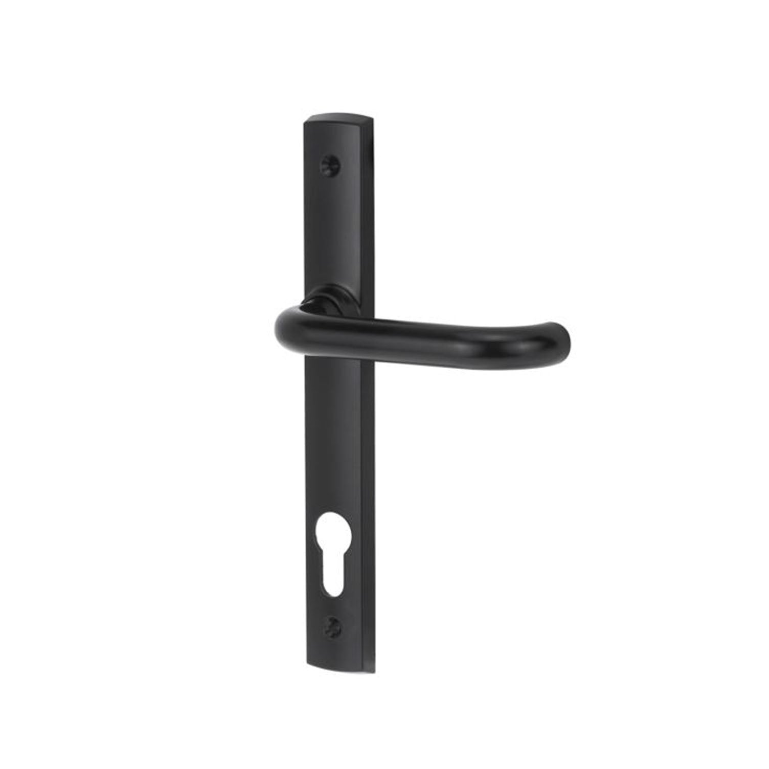 Lockwood Palladium Long Plate Furniture Set 37 Lever Black PX4/85/37BLK