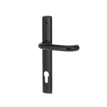 Lockwood Palladium Long Plate Furniture Set 37 Lever Black PX4/85/37BLK