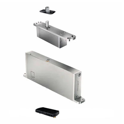Fritsjurgens Full Kit System M+E | 70mm Min Pivot Point Squared Floor Plate PVD Black FJS/STM+70ESBK