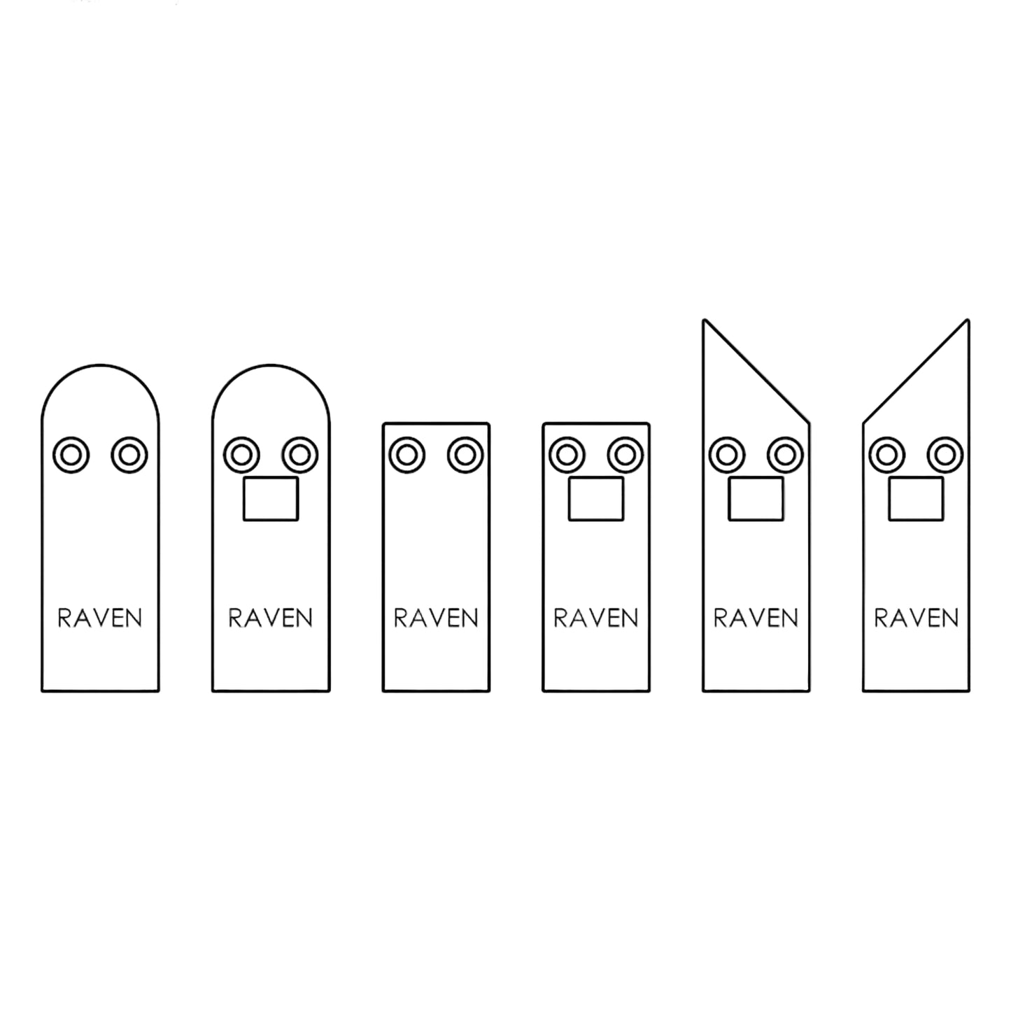Raven RP99Si Screw Bag and Escutcheon Plate Set Clear Anodised A99CP1