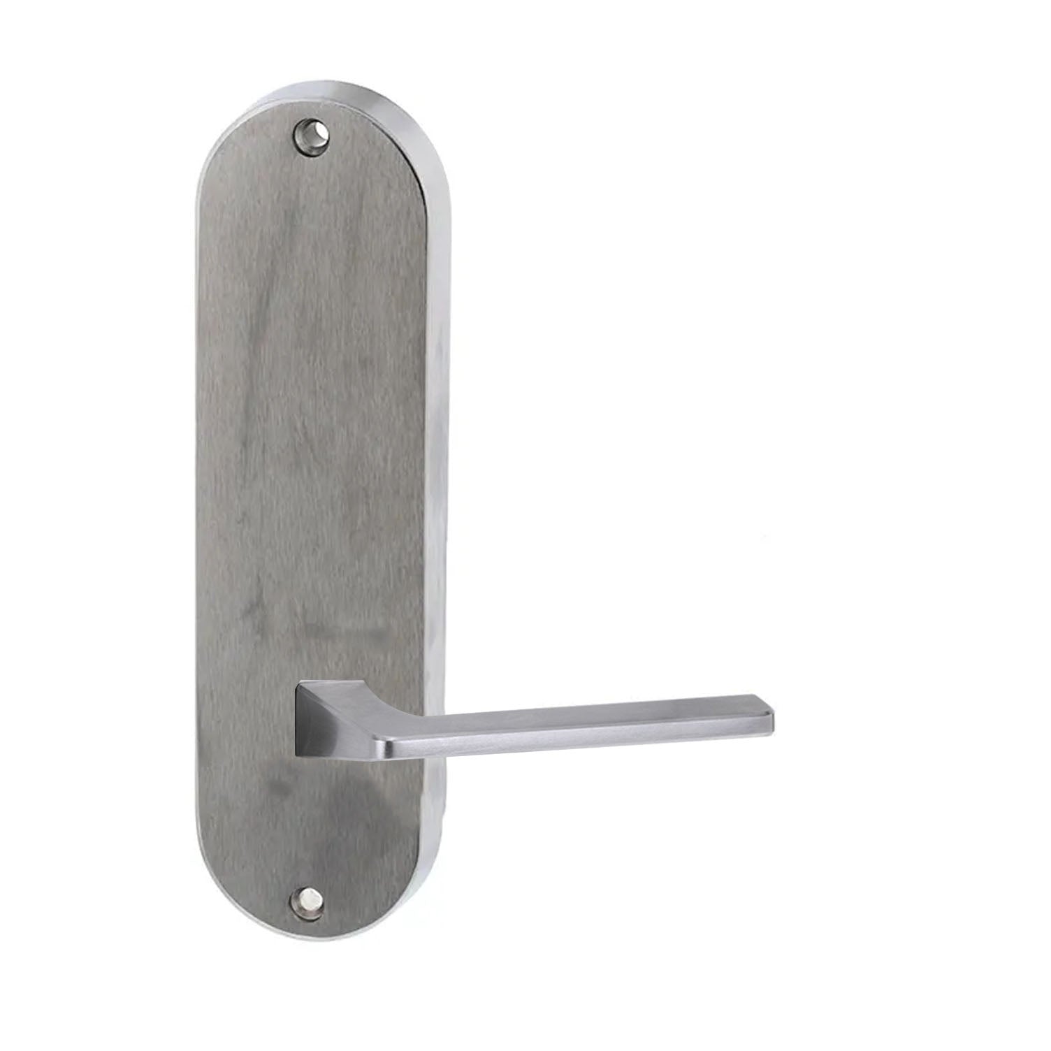 Lockwood 2905 Round End Plate With 178 Lever Satin Chrome 2905/178SC