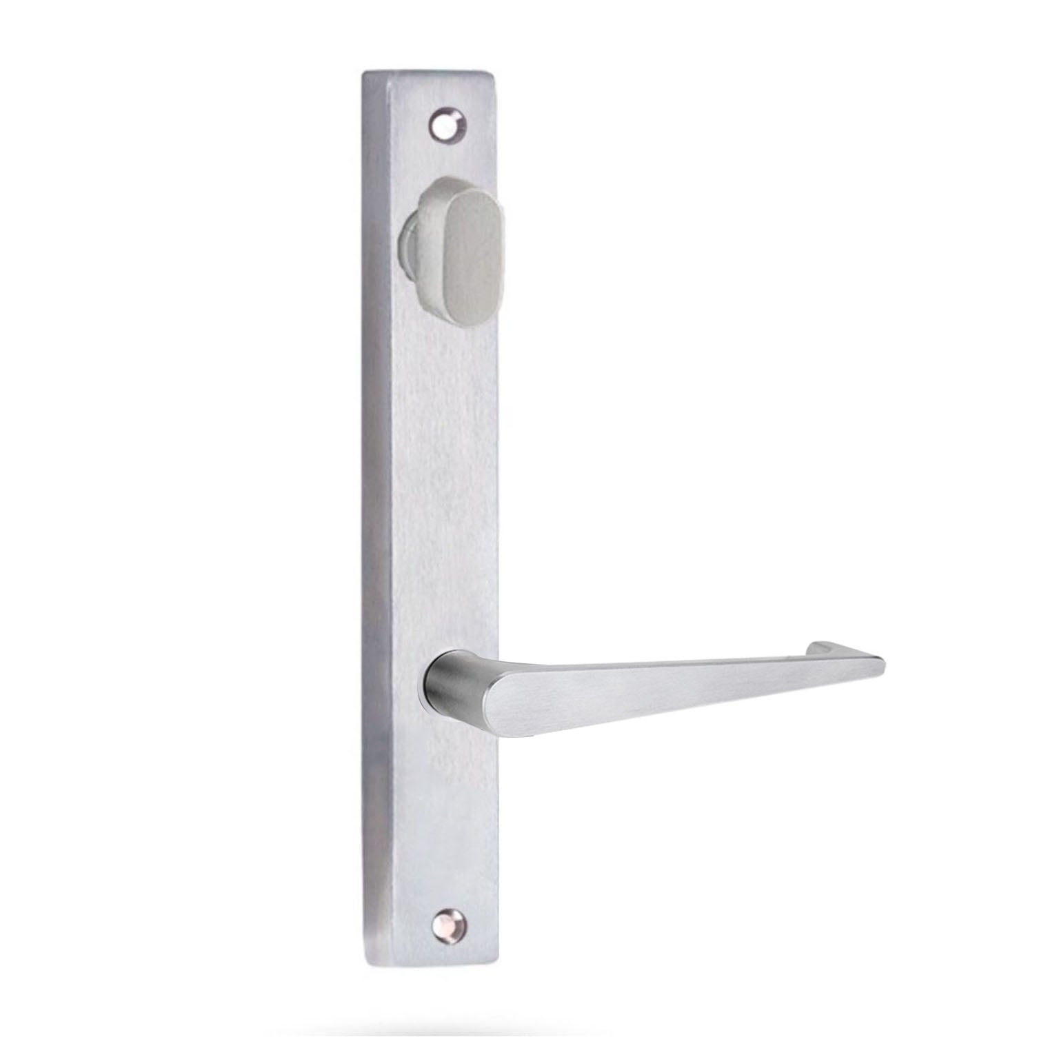 Lockwood 4904 Square End Plate With Turn & 133 Lever Satin Chrome 4904/133SC