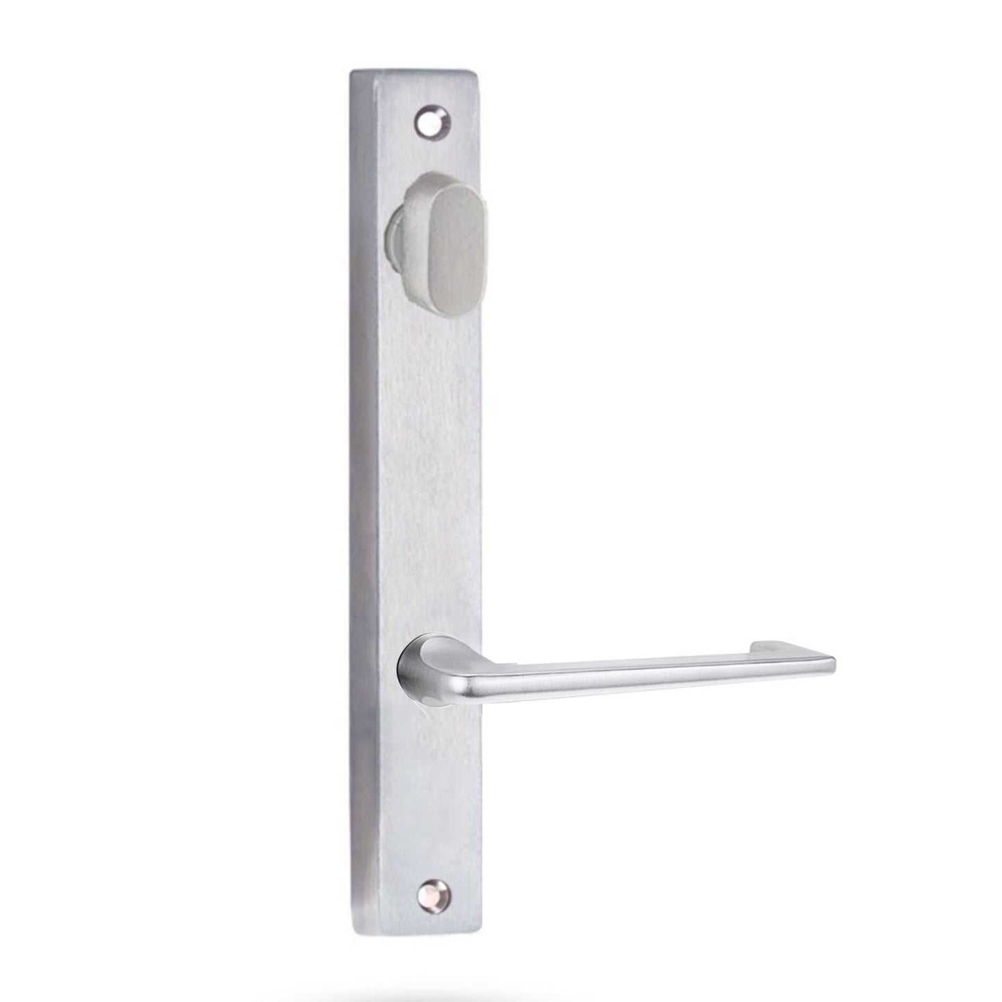 Lockwood 4904 Square End Plate With Turn & 132 Lever Satin Chrome 4904/132SC