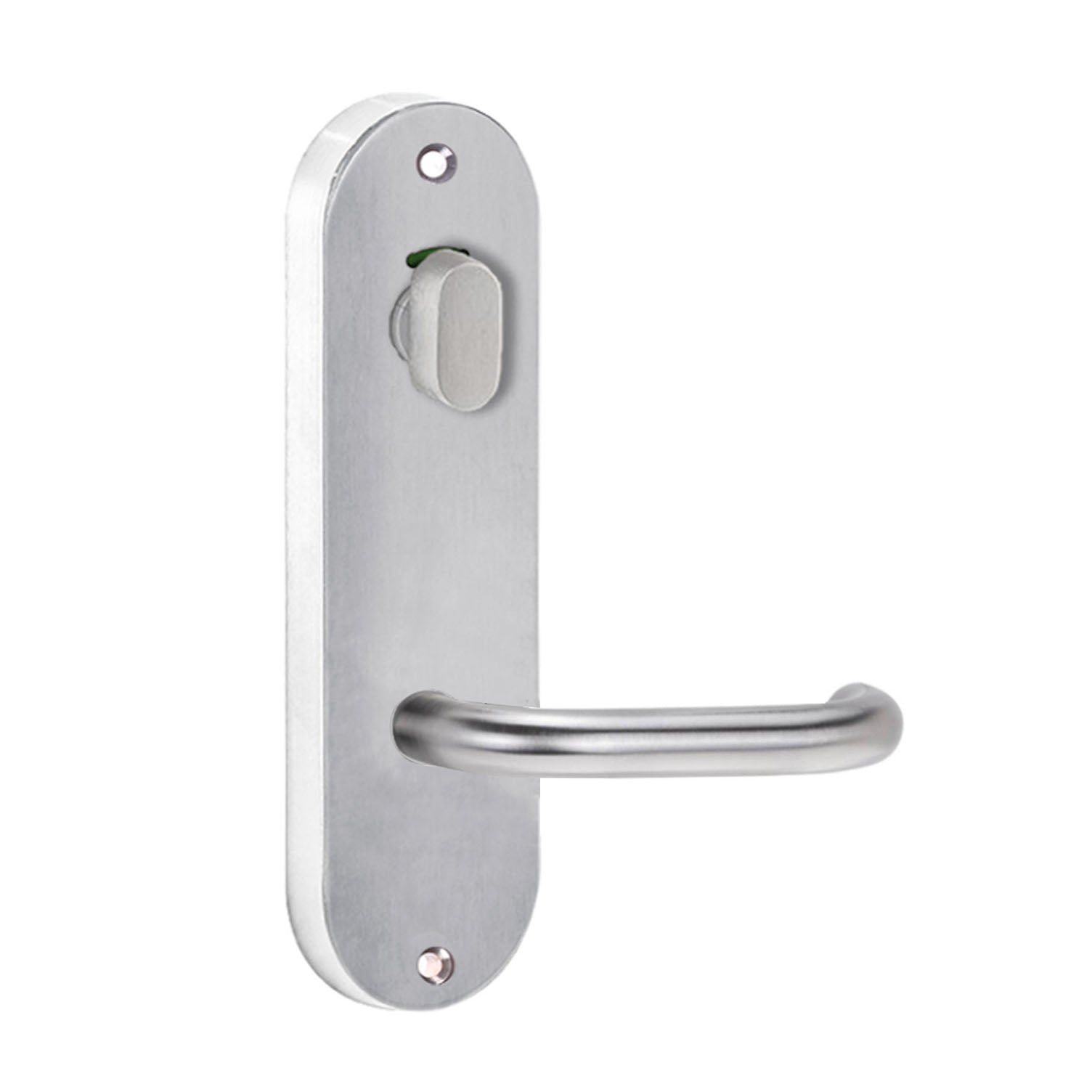 Lockwood 2916 Round End Plate with Privacy Indicator Turn & 70 Lever Satin Chrome 2916/70SC