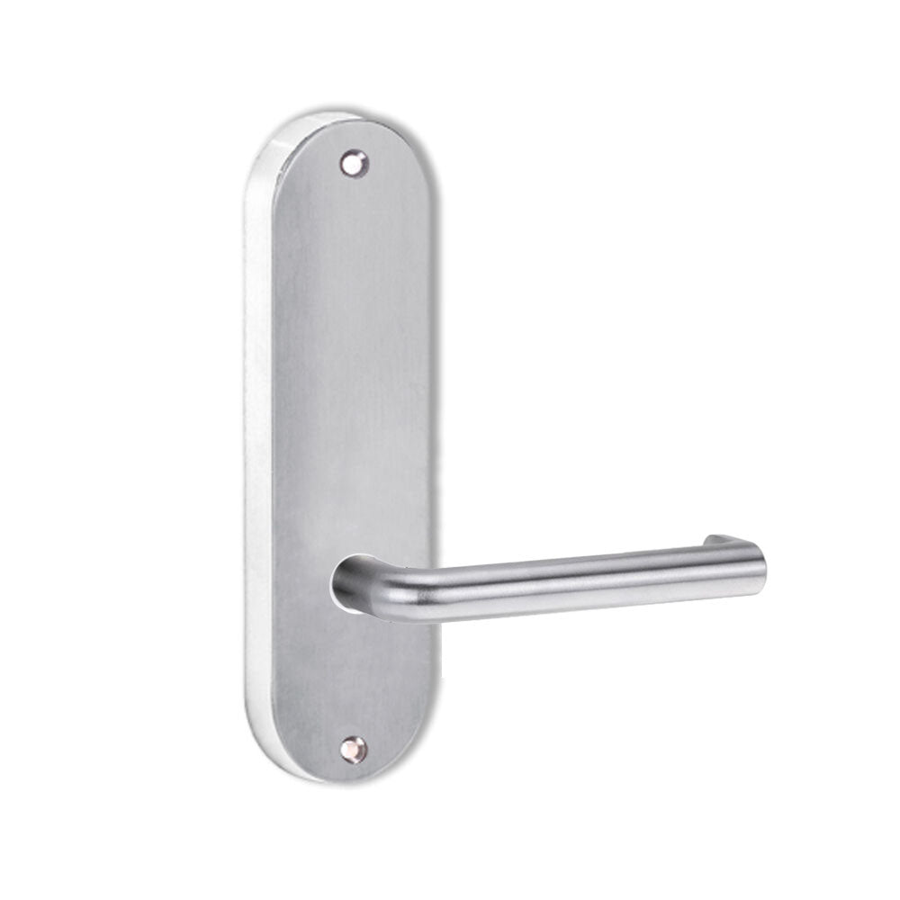 Lockwood 2905 Round End Plate With 144 Lever Satin Chrome 2905/144SC