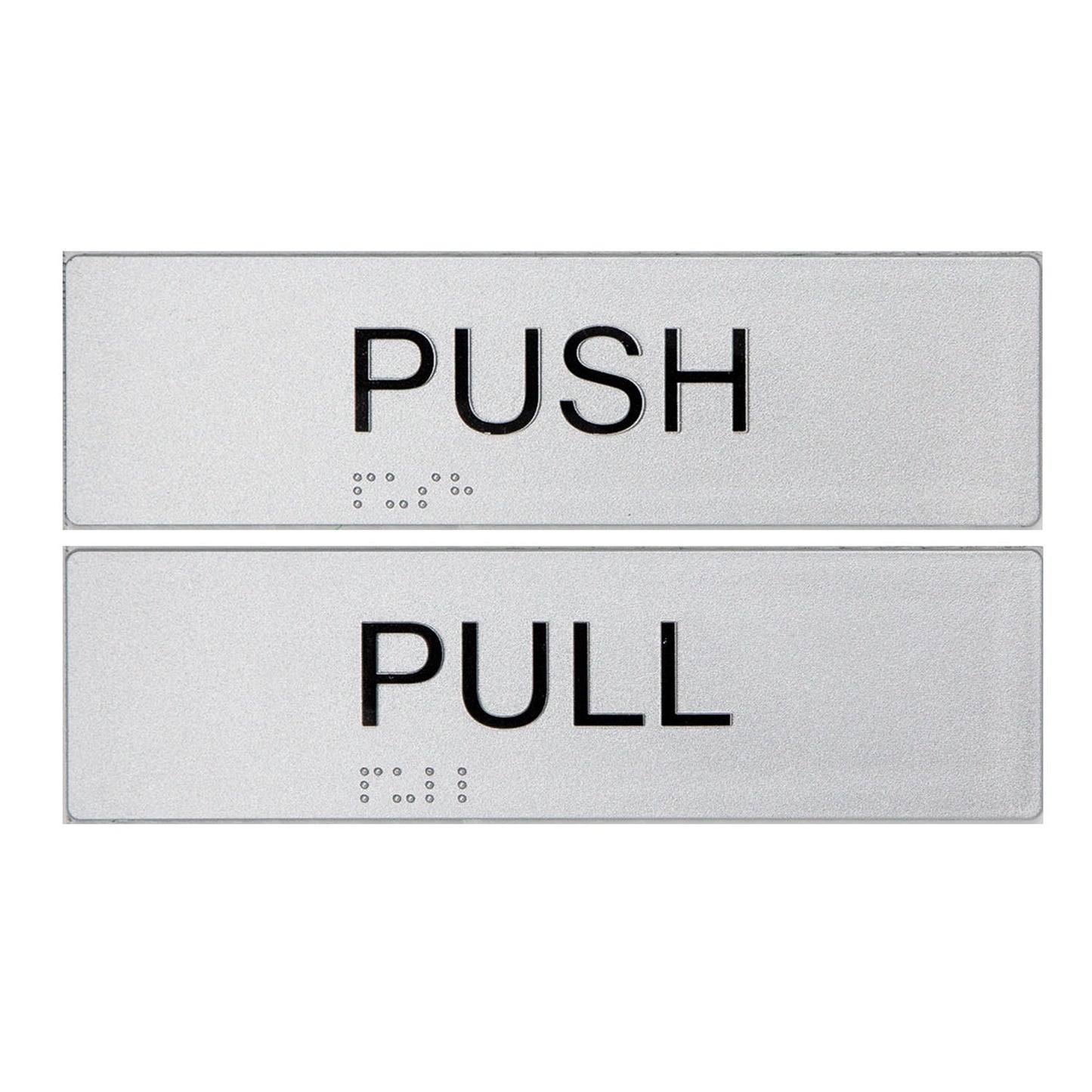 Tim The Sign Man Push Sign Horizontal with Braille - Available in Push and Pull