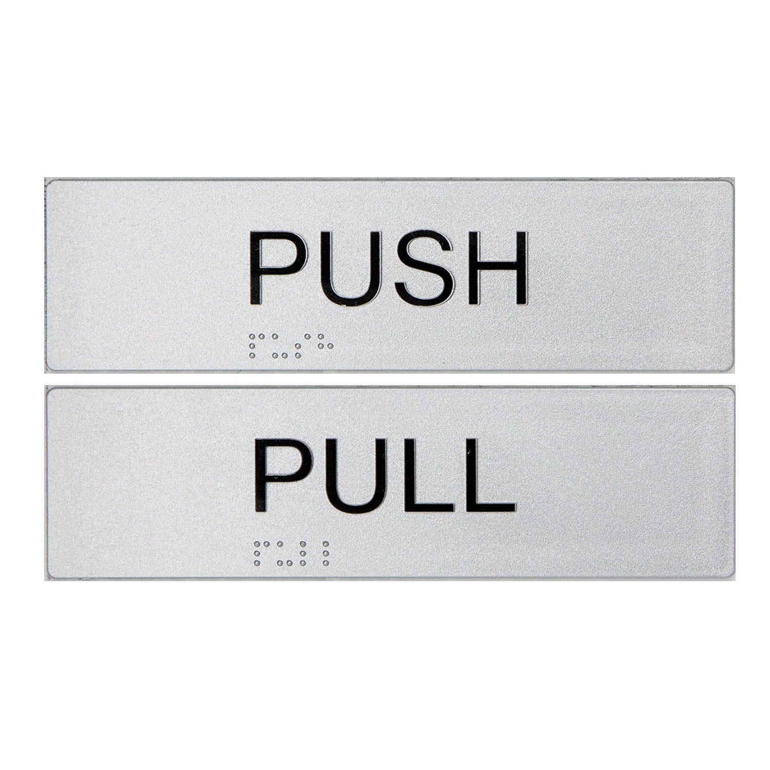Tim The Sign Man Push Sign Horizontal with Braille - Available in Push and Pull