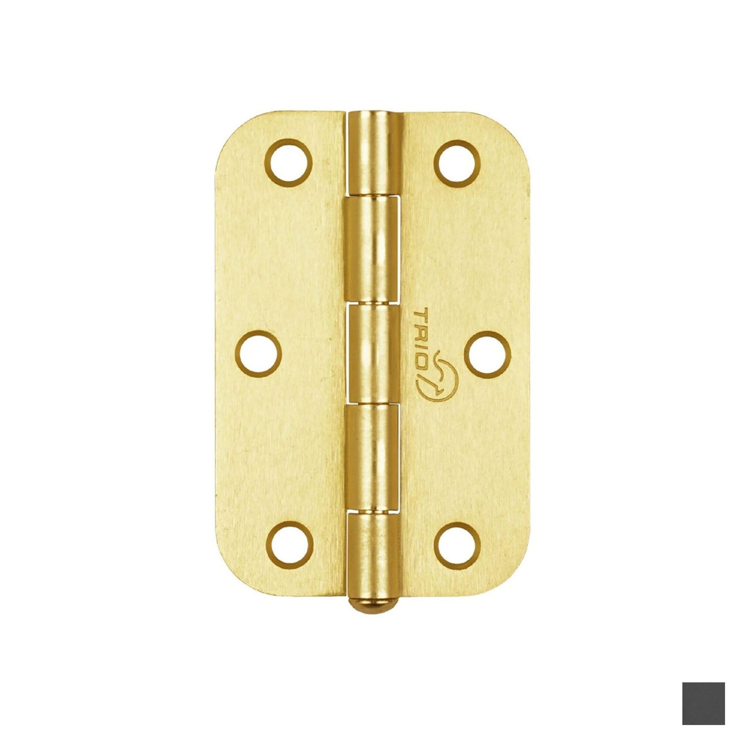 Trio Radius Butt Hinge Loose Pin 89x60x1.6mm - Available in Various Finishes