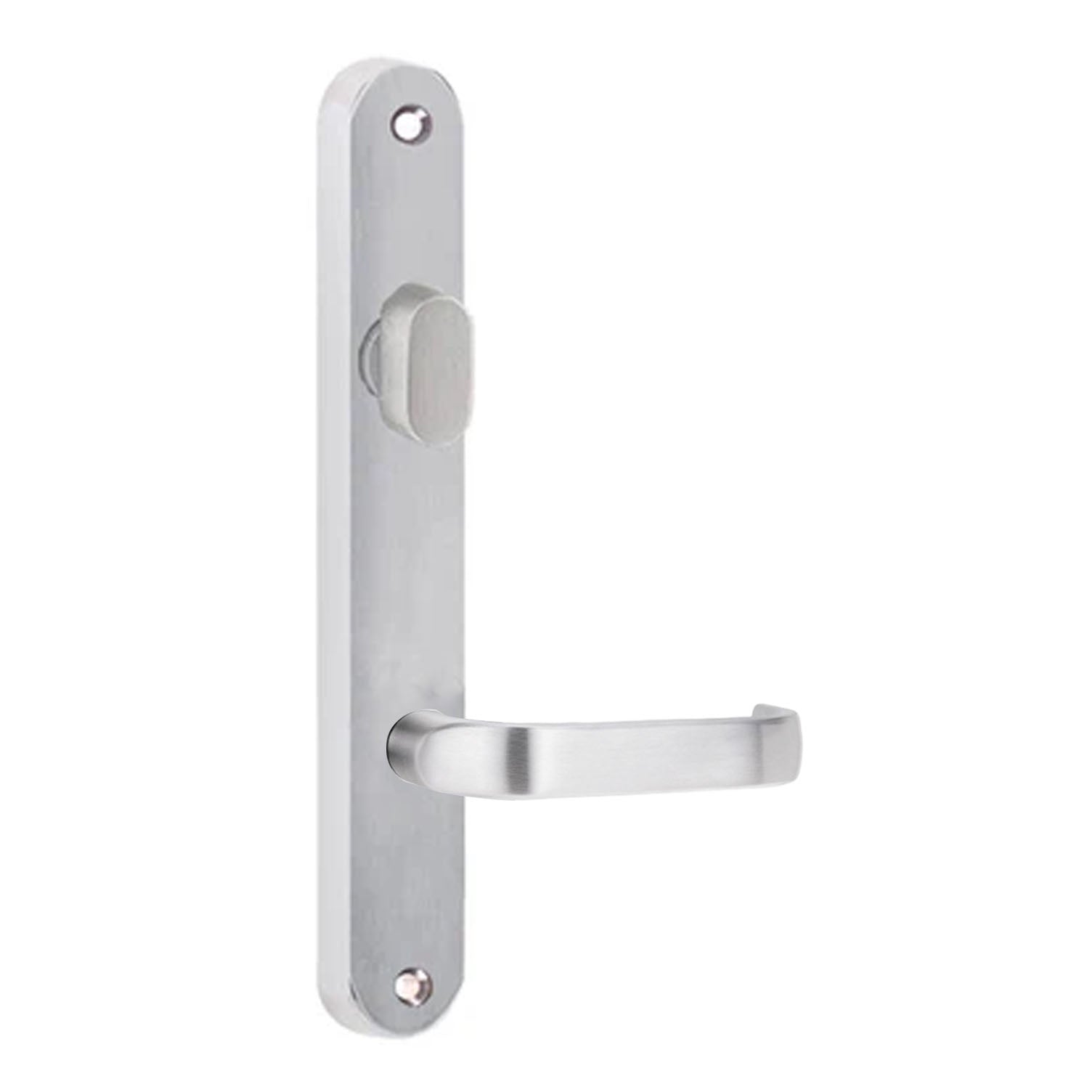 Lockwood 5704 Round End Plate With Turn & 74 Lever Satin Chrome 5704/74SC