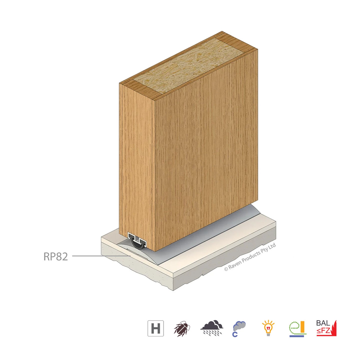 Raven RP30 Door Bottom Sweep Seal 3000mm Bronze Anodised A30B3000