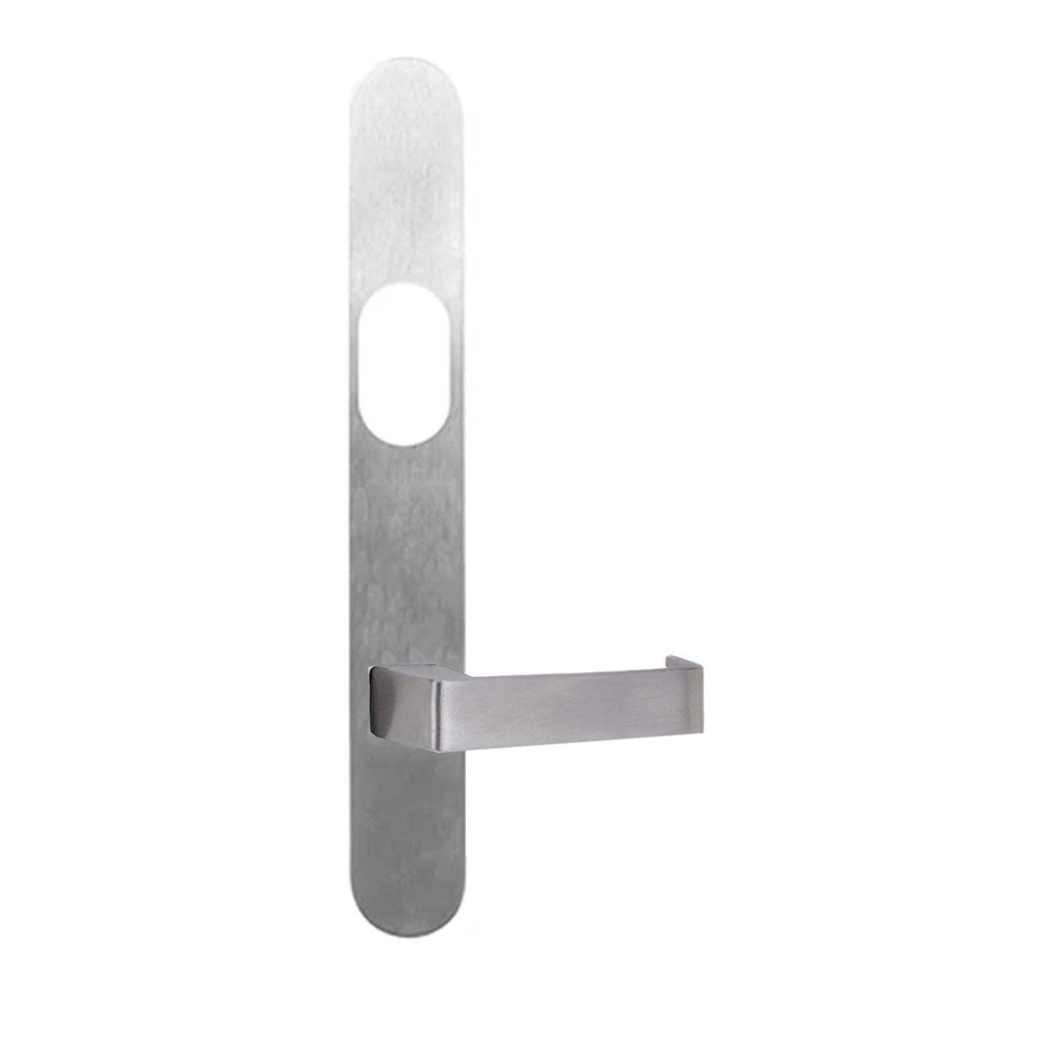 Lockwood 5601 Round End Plate With Cylinder Hole & 90 Lever Satin Chrome 5601/90SC