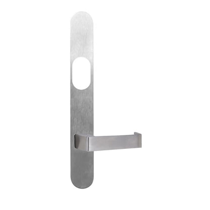 Lockwood 5601 Round End Plate With Cylinder Hole & 90 Lever Satin Chrome 5601/90SC