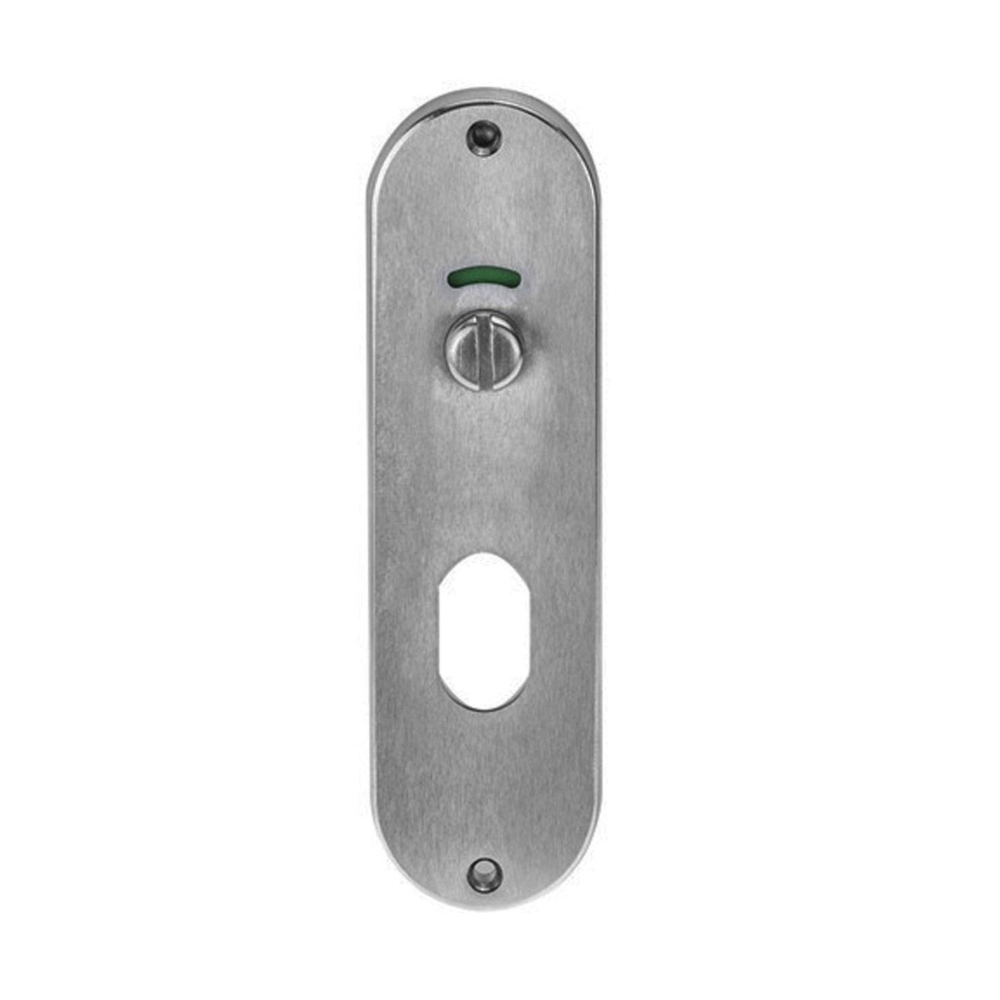 Lockwood 2919 Round End Plate With Privacy Indicator Emergency Turn Low Cylinder Satin Chrome 2919SC