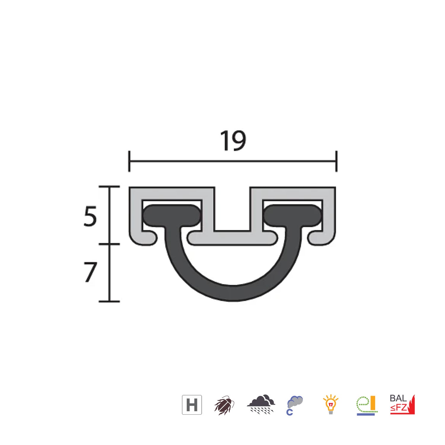 Raven RP30 Door Bottom Sweep Seal 3000mm Bronze Anodised A30B3000