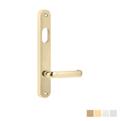 Lockwood 5701 Round End Plate with Cylinder Hole and 77 Lever - Available in Various Finishes