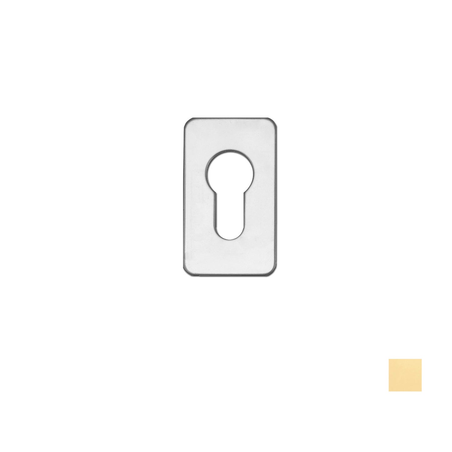 Asec Euro Escutcheon Self Adhesive - Available in Gold and Stainless Steel