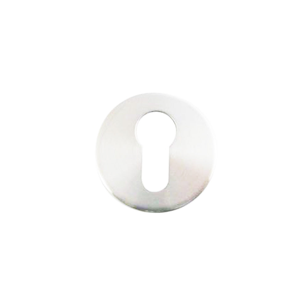 Asec Round Euro Escutcheon 52mm Face Fix White AS4517