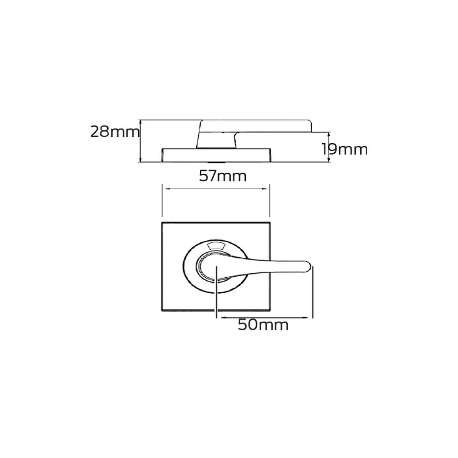 Legge 8000 Series Indicating Accesible Turn Escutcheon 50mm - Available in Left and Right Hand