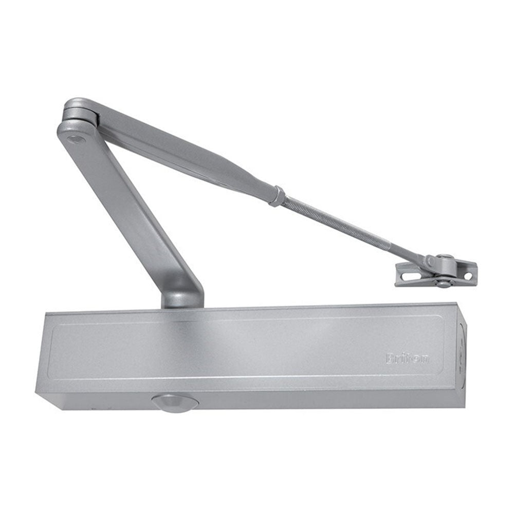 Briton Adjustable EN2-6 Door Closer Hold Open Silver BNT-1130B-HO-SE