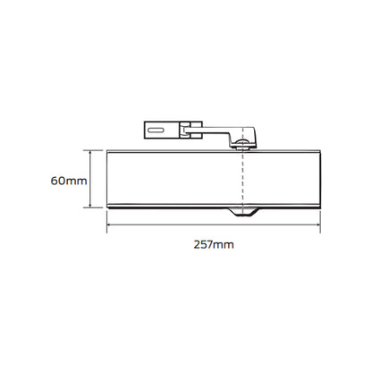 Briton EN1-6 Door Closer Adjustable Back Check Fire Rated Silver BNT-1130B-SE
