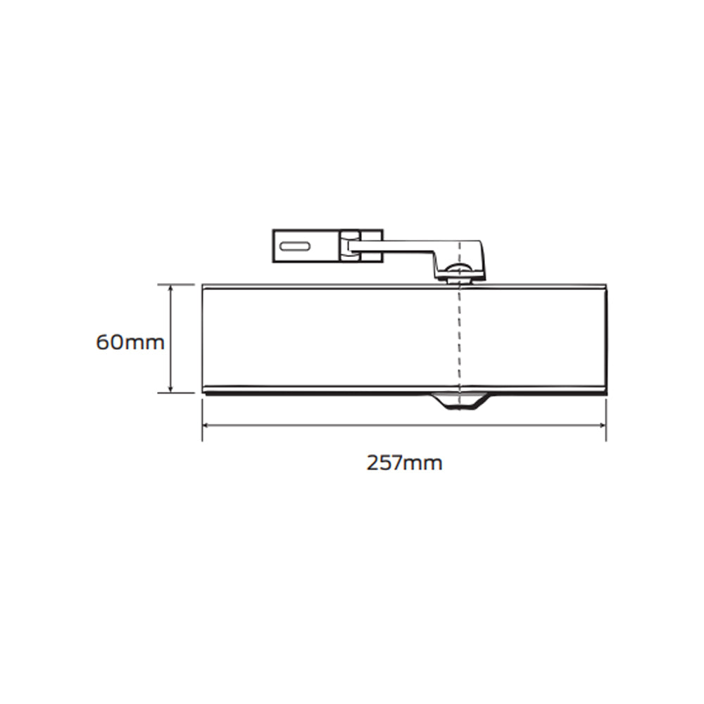Briton EN1-4 Track Arm Adjustable Closer Back Check Fire Rated Matt Black BNT-1130B-T-C-MB