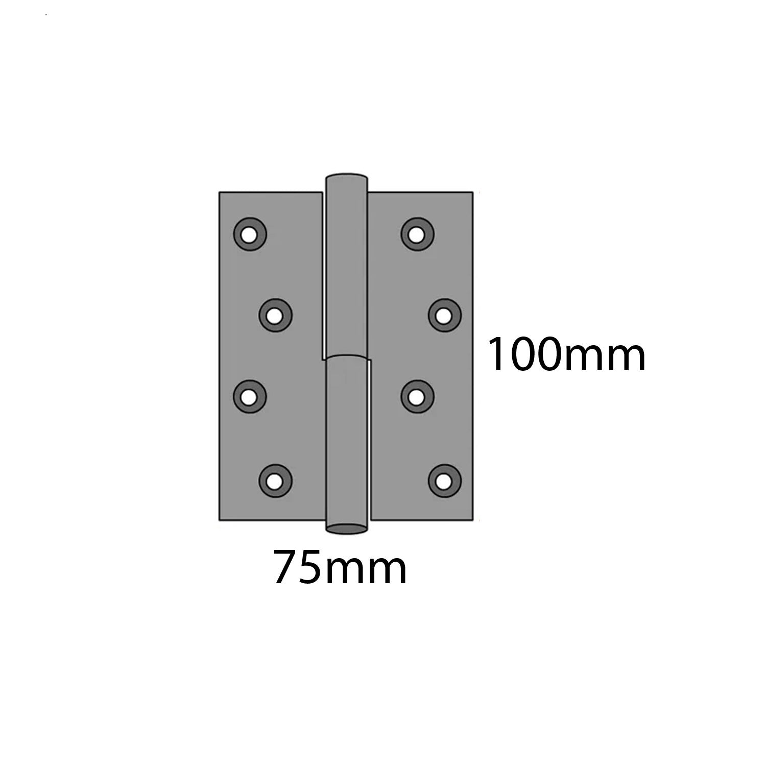 Legge Broadbutt Lift Off Door Hinge 100x75x2.5mm - Available in Left and Right Hand