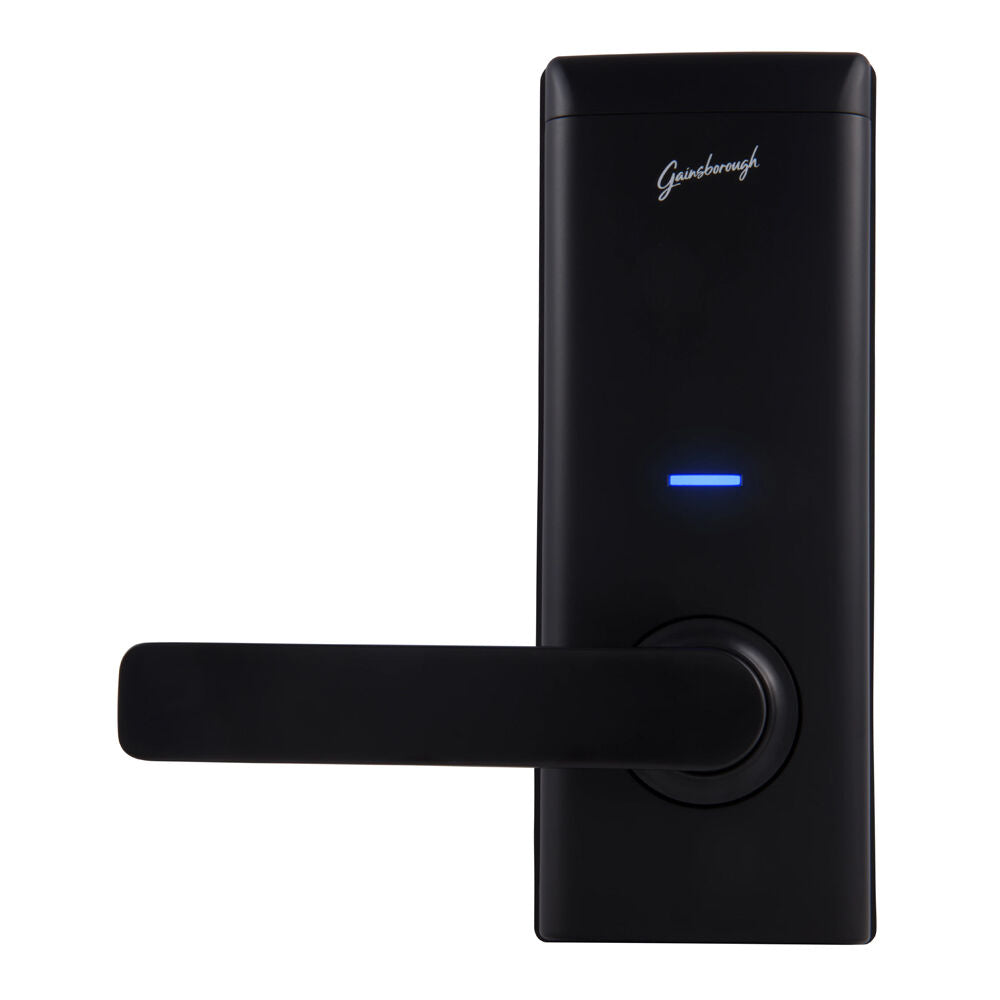 Gainsborough Mode Smart Entrance Lock Door Lever Black GMODENTBL
