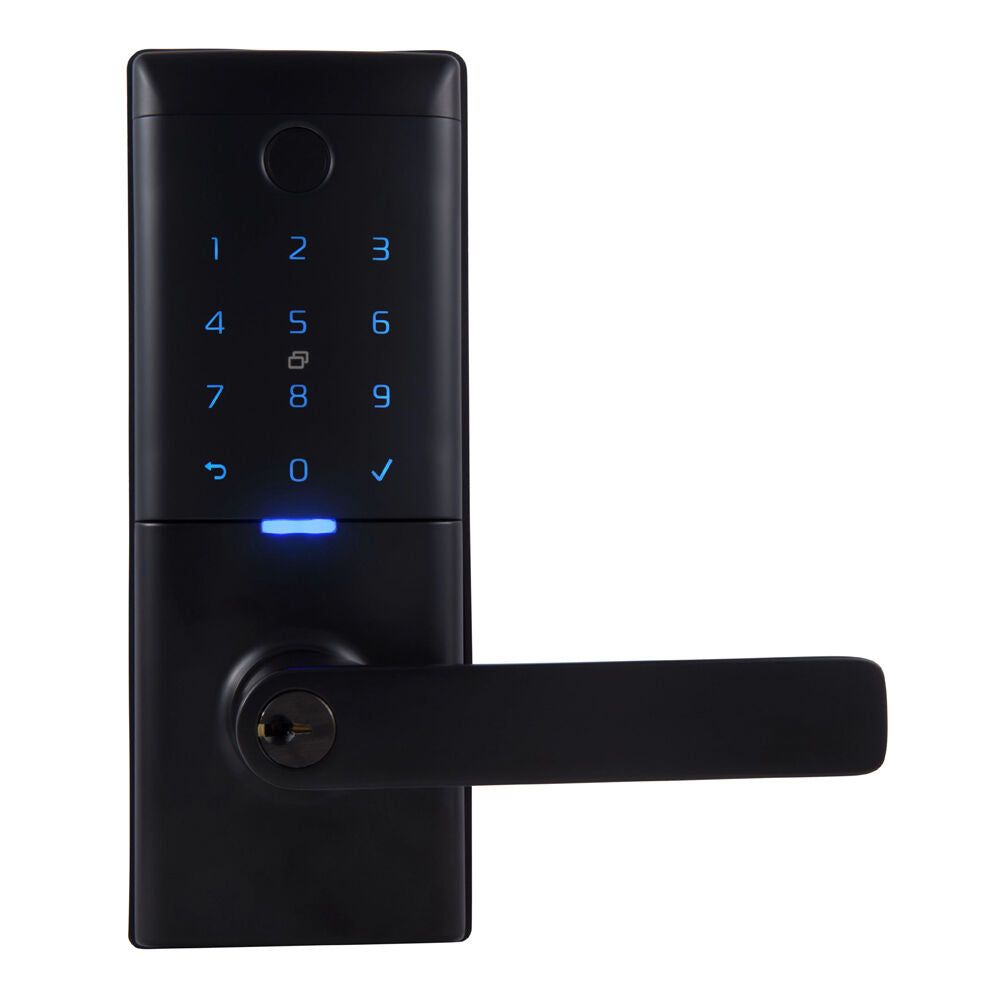 Gainsborough Mode Smart Entrance Lock Door Lever Black GMODENTBL