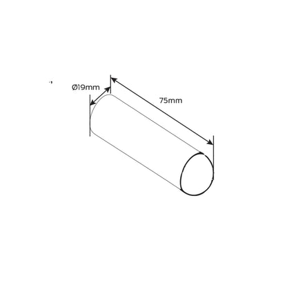 Legge Wall Mounted Door Stop Concealed Fix 75x19mm Satin Brass L13002SBC