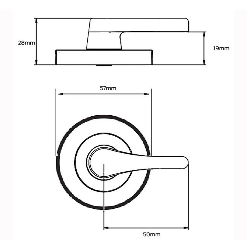 Legge Accessible Turn Round Escutcheon - Available in Left and Right Handing