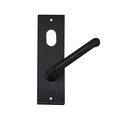 Legge Alpha 29 Internal Door Lever On Plate Cylinder with Hole Lever Matt Black L711/29MB
