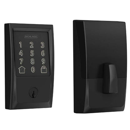Schlage Encode Smart Lock Deadbolt Matt Black SRE60120 works on Google Assist