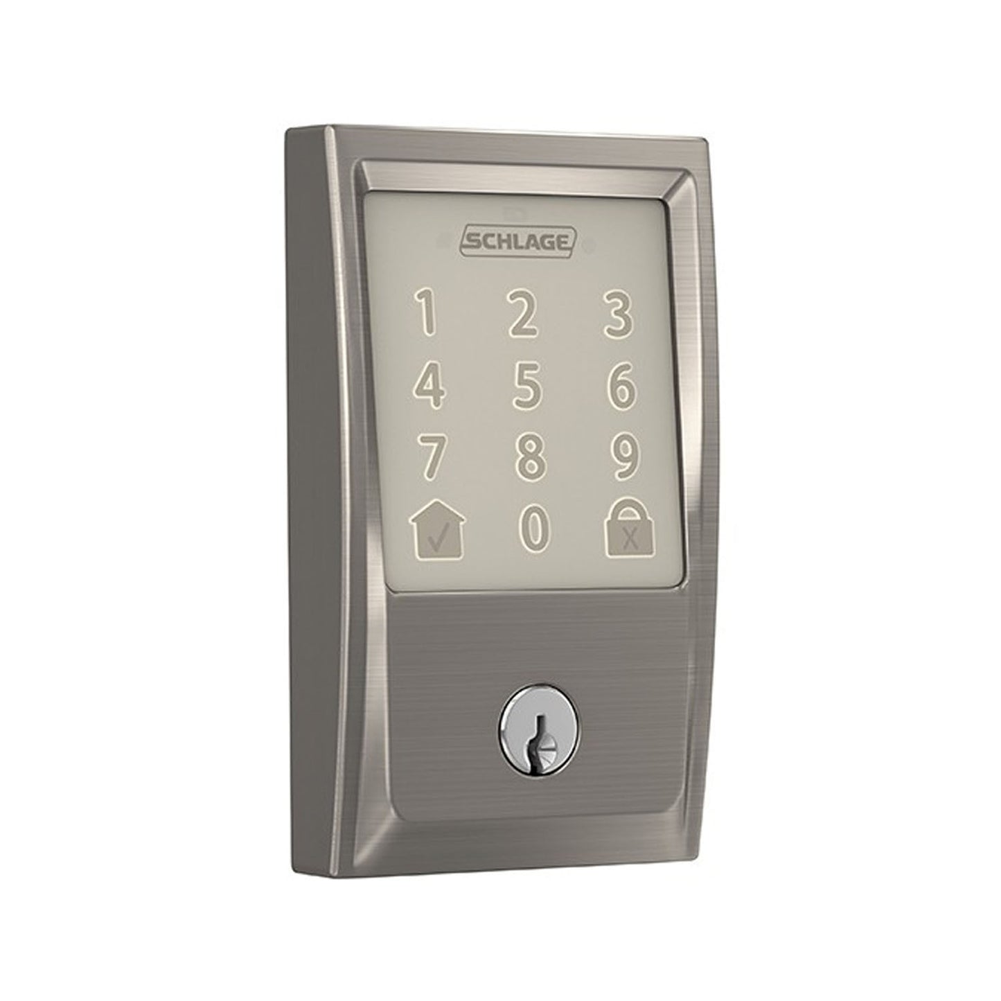 Schlage Encode Smart Lock Deadbolt Satin Nickel SRE60121 works on Google Assist
