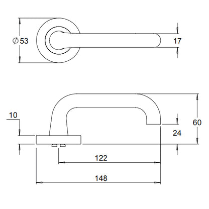 Ambulant Disabled Door Privacy w/ Indicator Bolt Latch & Lever Set Matt Black