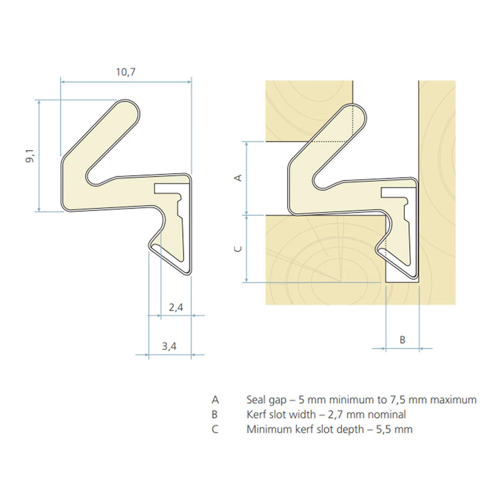 Schlegel Aquamac 21 Foam Weather Seal - Available in Various Finishes and Sizes|AQ21L250M|AQ21L2Q035223008|AQ21B250M|AQ21B2Q035220008|AQ21W250M|AQ21W2Q035222004