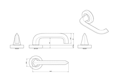 Lockwood Symphony 116 Lever On Round Rose - Available in Various Finishes