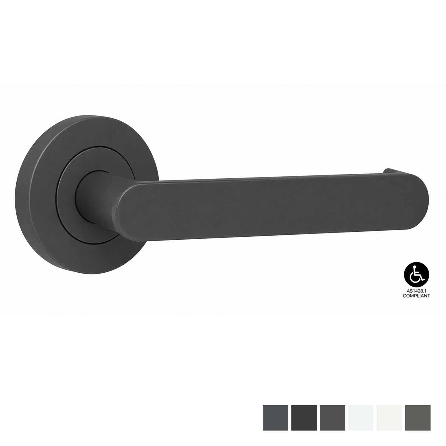 Lockwood Symphony 166 Lever, Round Rose Set Dulux - Available in Various Finishes